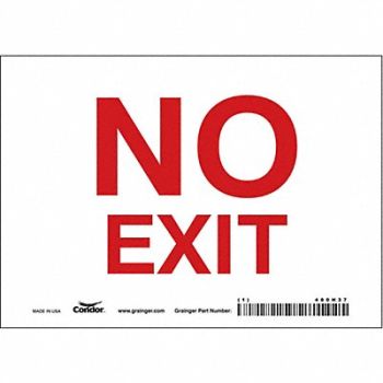 CONDOR J7055 Safety Sign 5 in x 7 in Vinyl, 480H37