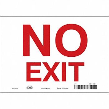CONDOR J7055 Safety Sign 7 in x 10 in Vinyl, 480H38