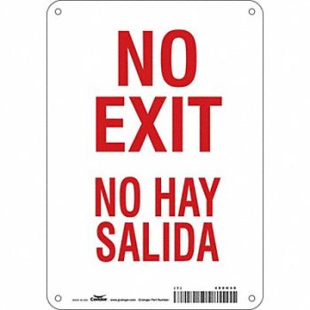 CONDOR Safety Sign 10 in x 7 in Aluminum, 480H40