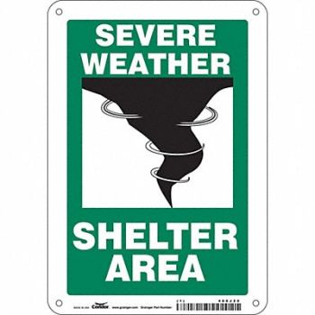 CONDOR K1737 Safety Sign 10 in x 7 in Polyethylene, 480J28