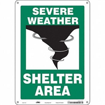 CONDOR K1737 Safety Sign 14 in x 10 in Polyethylene, 480J29