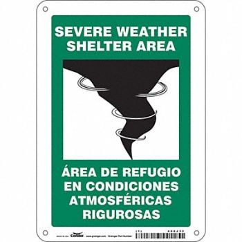 CONDOR Safety Sign 10 in x 7 in Aluminum, 480J32