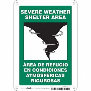 CONDOR Safety Sign 10 in x 7 in Polyethylene, 480J34