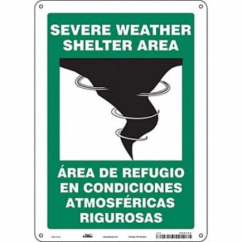 CONDOR Safety Sign 14 in x 10 in Polyethylene, 480J35