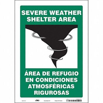 CONDOR Safety Sign 14 in x 10 in Vinyl, 480J37