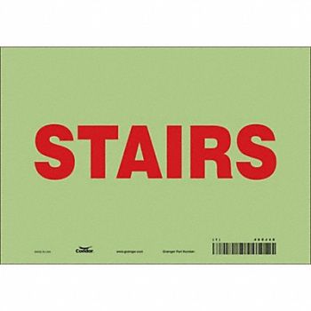 CONDOR Safety Sign 7 in x 10 in Glow Vinyl, 480J48