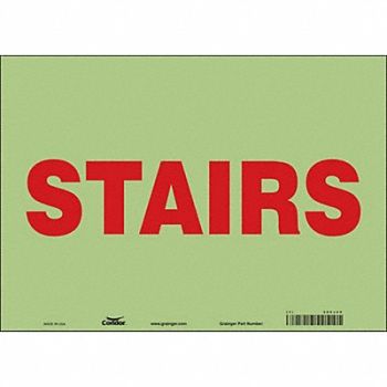 CONDOR Safety Sign 10 in x 14 in Glow Vinyl, 480J49