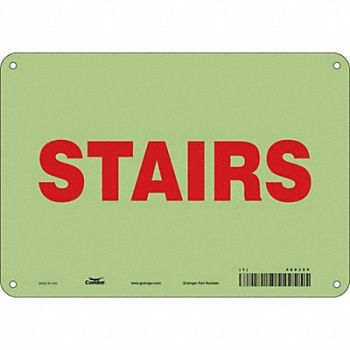 CONDOR Safety Sign 7 in x 10 in Polyethylene, 480J50