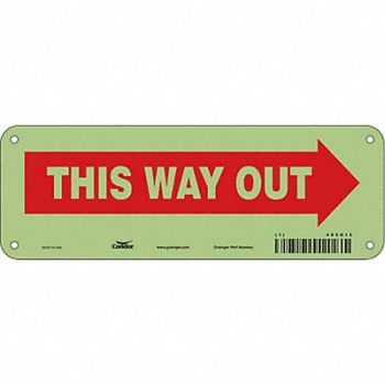 CONDOR Safety Sign 3 1/2in x 10in Polyethylene, 480K12