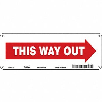CONDOR J7058 Safety Sign 5 in x 14 in Polyethylene, 480K15