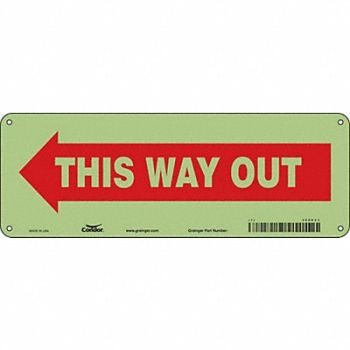 CONDOR Safety Sign 5 in x 14 in Polyethylene, 480K23