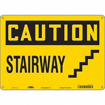 CONDOR Safety Sign 10 in x 14 in Aluminum, 480N10