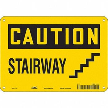 CONDOR Safety Sign 7 in x 10 in Polyethylene, 480N11