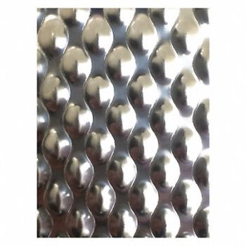GRAINGER APPROVED Silver SS Sheet Rectangle 48in Overall W, 783YZ8