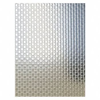 GRAINGER APPROVED Silver SS Sheet Rectangle 48in Overall W, 481G13