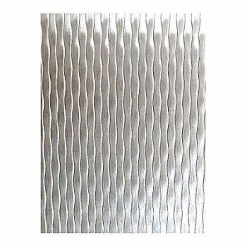 GRAINGER APPROVED Silver SS Sheet Rectangle 48in Overall W, 783Z33