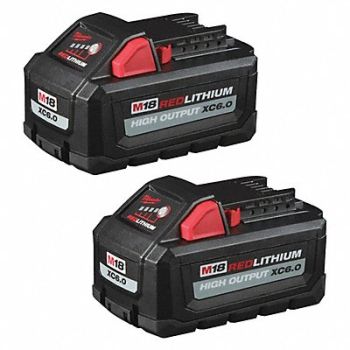 MILWAUKEE Battery 6.0 Ah Li-Ion PR, 481Z45