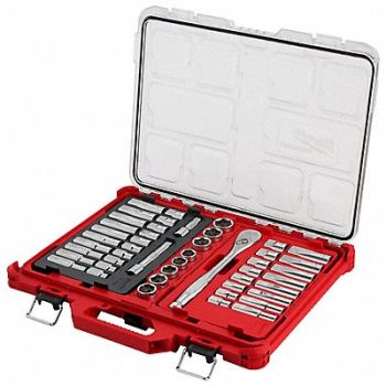 MILWAUKEE Mechanic Hand Tool Set 1/2 in Drive Size, 793NG3