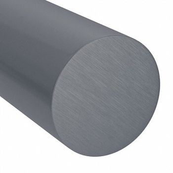 GRAINGER APPROVED K6808 PlasticRod PVCType1 1 1/8 Dia 5ftL Gray, 482U41