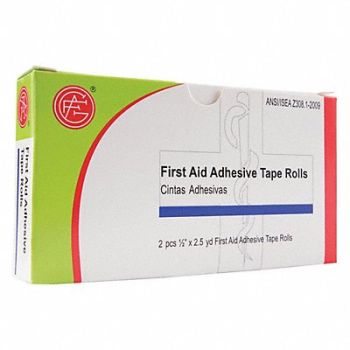 GRAINGER APPROVED First Aid Tape Wt 1/2 Wx2-1/2 yd. L PK2, 482W59