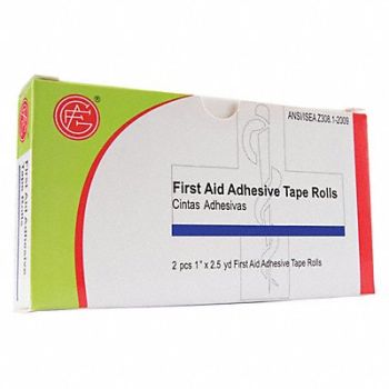 GRAINGER APPROVED First Aid Tape Wt 1 W x 2-1/2 yd. L PK2, 482W60