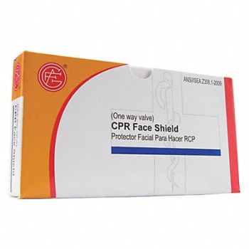 GRAINGER APPROVED CPR Faceshield Universal Bag Clear, 482X10