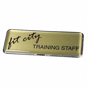 MIGHTY BADGE Badge Laser Blank Legend PK10, 482X89