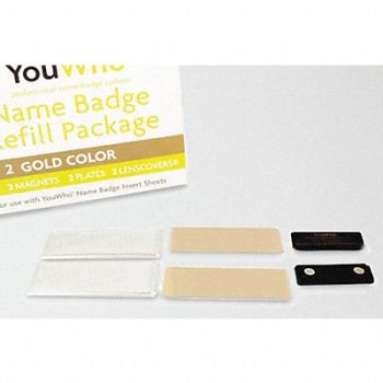 MIGHTY BADGE Badge Refill Blank Legend PK2, 482Y16