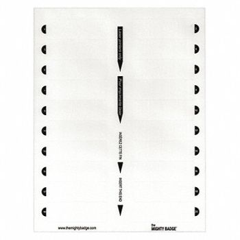 MIGHTY BADGE Insert Laser Blank Legend PK5, 482Y28
