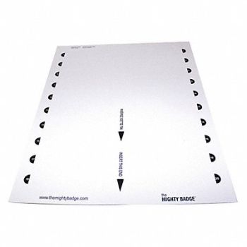 MIGHTY BADGE Insert 1 x 3 Inserts Blank Legend PK5, 482Y29