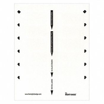 MIGHTY BADGE Insert Inkjet Blank Legend PK5, 482Y30
