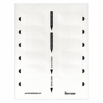 MIGHTY BADGE Insert Inkjet Blank Legend PK5, 482Y36