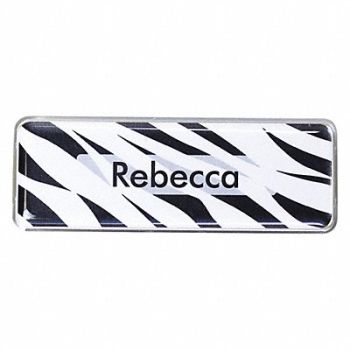 MIGHTY BADGE Badge Zebra Blank Legend PK10, 482Y46