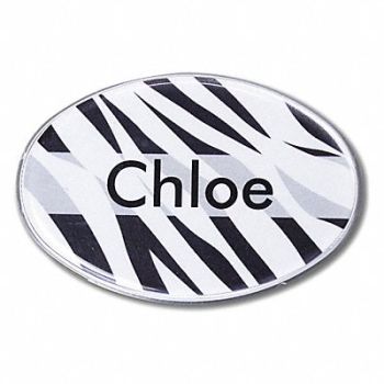 MIGHTY BADGE Badge Zebra Blank Legend PK10, 482Y54