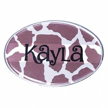 MIGHTY BADGE Badge Giraffe Blank Legend PK10, 482Y56