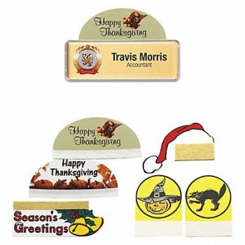 MIGHTY BADGE Badge Holiday Blank Legend PK10, 482Y66