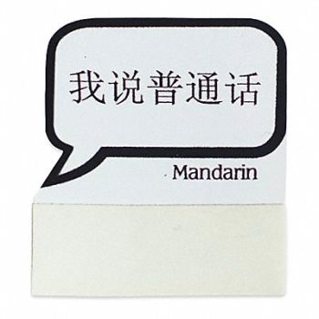 MIGHTY BADGE Badge Language Blank Legend PK10, 482Y87