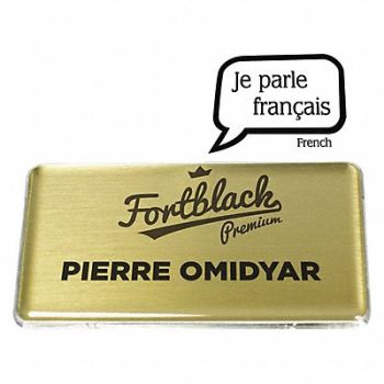 MIGHTY BADGE Badge Language Blank Legend PK10, 482Y85