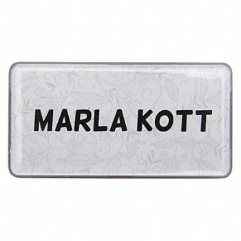 MIGHTY BADGE Badge Small Floral Blank Legend PK10, 482Z12