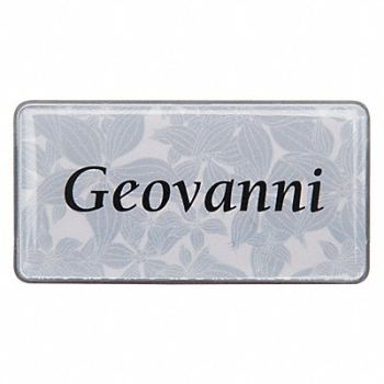 MIGHTY BADGE Badge Large Floral Blank Legend PK10, 482Z13