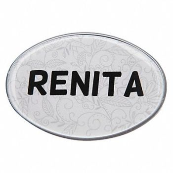 MIGHTY BADGE Badge Small Floral Blank Legend PK10, 482Z16