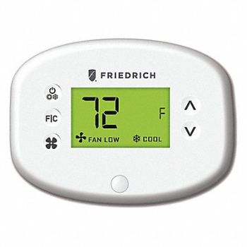 FRIEDRICH Wireless Thermostat 3VDC White/Gray, 483F38