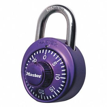 MASTER LOCK Combination Padlock 2 in Round Purple, 483N10