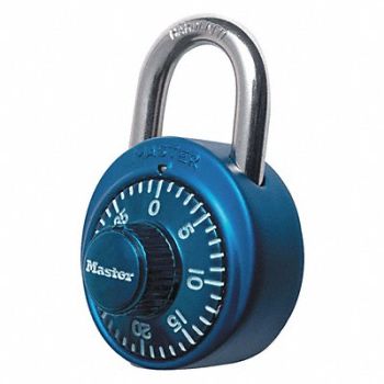MASTER LOCK Combination Padlock 2 in Round Blue, 483N11