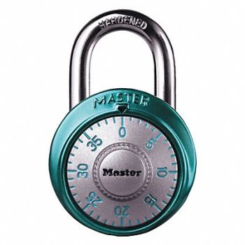 MASTER LOCK Combination Padlock 2 in Round Blue, 483N12