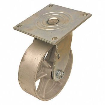 GRAINGER APPROVED NSF-Listed Plate Caster Swivel 1250 lb., 489A31