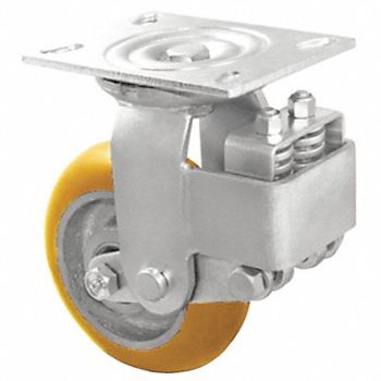 GRAINGER APPROVED Shock-Absorbing Plate Caster Swivel, 483N51