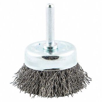 NORTON Cup Brush Crimped 1-3/4 Dia Shank, 483N63
