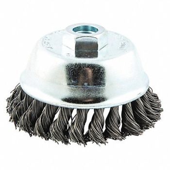 NORTON Cup Brush Knotted 4 Dia Arbor Hole, 483N65