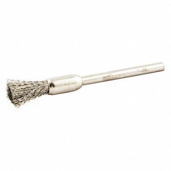 NORTON End Brush Crimped 1/4 Dia SS, 483N79